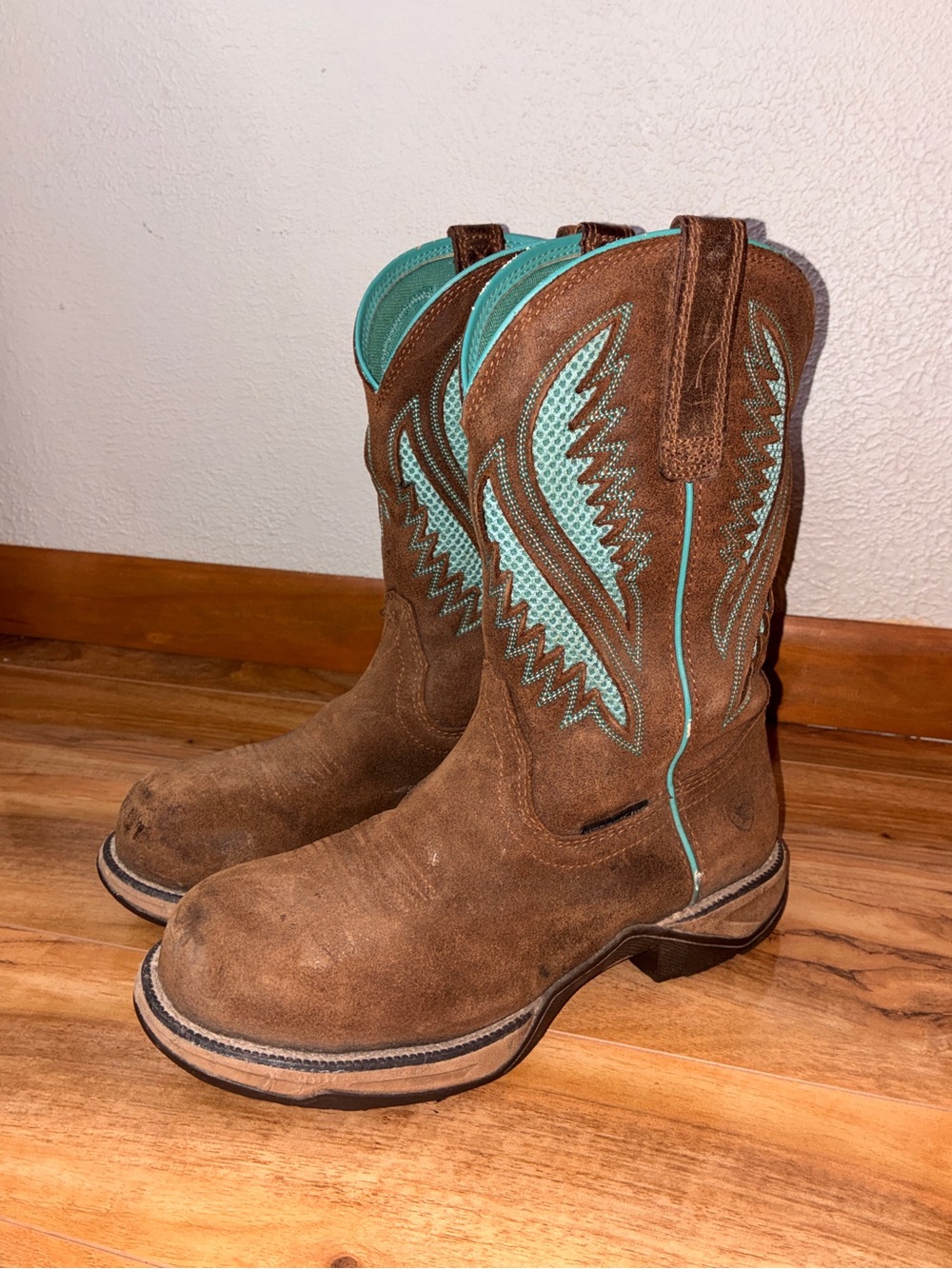 Ariat Women’s Anthem VentTEK Composite Toe Western Work Boots, brown - size 8 B